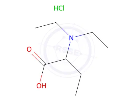 Chemical structure of 2-(diethylamino)butanoic acid hydrochloride