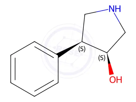 Chemical structure of (3S,4S)-4-phenylpyrrolidin-3-ol