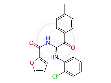 Chemical structure of N-(1-((2-chlorophenyl)amino)-2-oxo-2-(p-tolyl)ethyl)furan-2-carboxamide