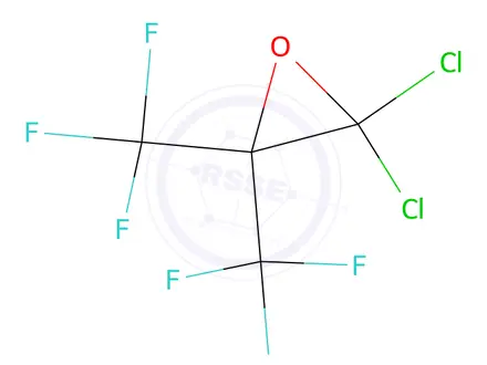 Chemical structure of 2,2-Dichloro-3,3-bis(trifluoromethyl)oxirane