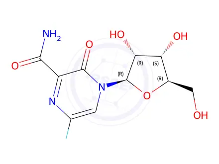 Chemical structure of Favipiravir D-Ribofuranose Adduct