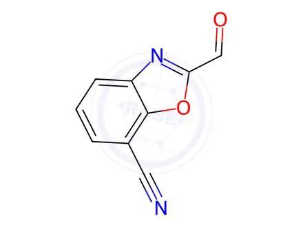 Chemical structure of 2-Formylbenzo[d]oxazole-7-carbonitrile
