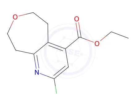 Chemical structure of Ethyl 2-chloro-5,6,8,9-tetrahydrooxepino[4,5-b]pyridine-4-carboxylate