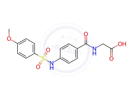 Chemical structure of (4-((4-Methoxyphenyl)sulfonamido)benzoyl)glycine