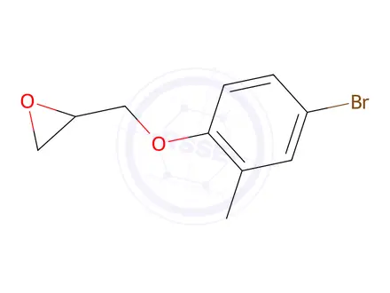 Chemical structure of 2-[(4-bromo-2-methylphenoxy)methyl]oxirane