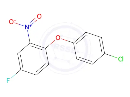 Chemical structure of 1-(4-CHlorophenoxy)-4-fluoro-2-nitro-benzene