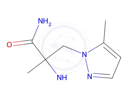 Chemical structure of 2-(Ethylamino)-2-methyl-3-(5-methyl-1h-pyrazol-1-yl)propanamide