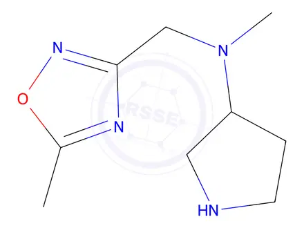 Chemical structure of n-Methyl-N-((5-methyl-1,2,4-oxadiazol-3-yl)methyl)pyrrolidin-3-amine