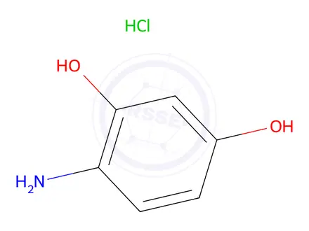 Chemical structure of 4-Aminobenzene-1,3-diol Hydrochloride