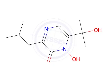 Chemical structure of 1-Hydroxy-6-(1-hydroxy-1-methylethyl)-3-isobutyl-2(1H)-pyrazinone