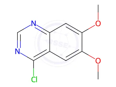 Chemical structure of 4-chloro-6,7-dimethoxyquinazoline