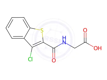 Chemical structure of [(3-Chloro-benzo[b]thiophene-2-carbonyl)-amino]-acetic acid