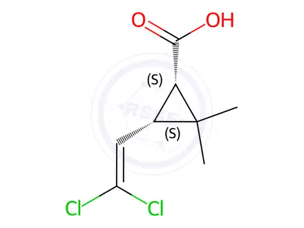 Chemical structure of cis-Permethric acid