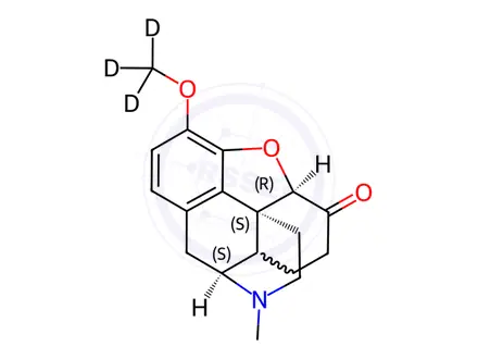 Chemical structure of Hydrocodone-d3