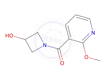 Chemical structure of 1-(2-methoxypyridine-3-carbonyl)azetidin-3-ol