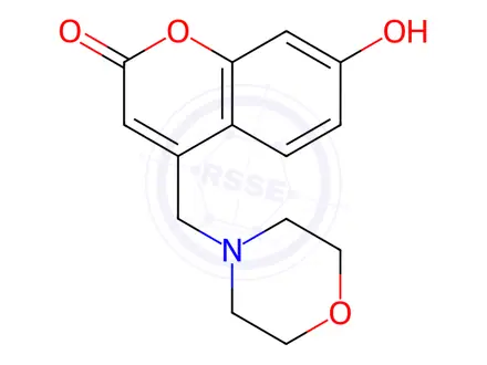 Chemical structure of 7-Hydroxy-4-(morpholin-4-ylmethyl)-2H-chromen-2-one