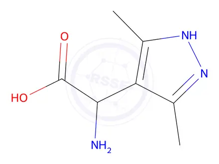 Chemical structure of Amino-(3,5-dimethyl-1H-pyrazol-4-yl)-acetic acid