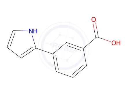 Chemical structure of 3-(1H-Pyrrol-2-yl)benzoic acid