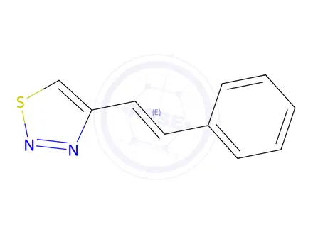 Chemical structure of 4-[(E)-2-Phenylethenyl]-1,2,3-thiadiazole