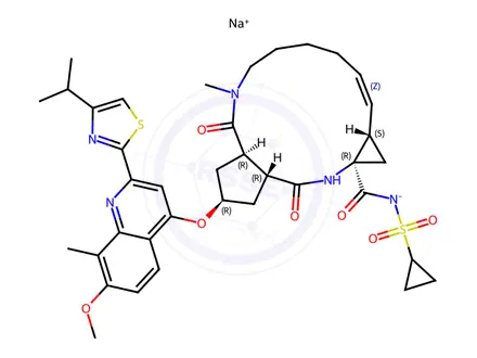 Chemical structure of Simeprevir Sodium