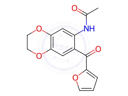 Chemical structure of N-(7-(furan-2-carbonyl)-2,3-dihydrobenzo[b][1,4]dioxin-6-yl)acetamide
