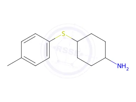 Chemical structure of 4-(P-tolylthio)cyclohexan-1-amine