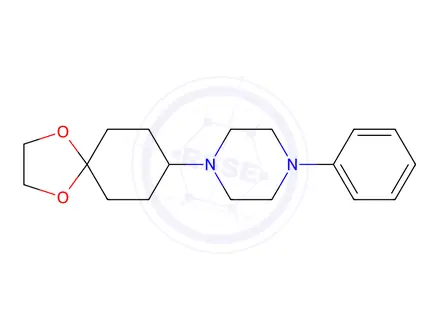 Chemical structure of 1-Phenyl-4-(1,4-dioxaspiro[4.5]decan-8-yl)piperazine