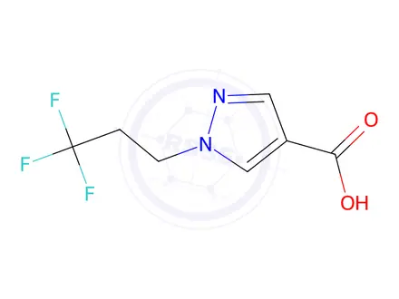 Chemical structure of 1-(3,3,3-trifluoropropyl)-1H-pyrazole-4-carboxylic acid