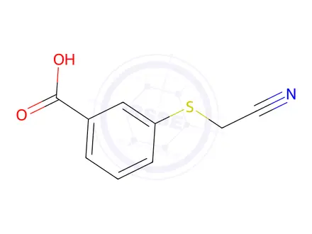 Chemical structure of 3-[(cyanomethyl)sulfanyl]benzoic acid