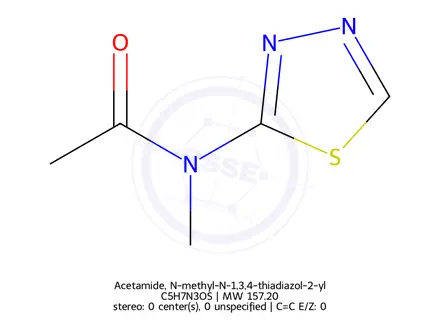 Chemical structure of Acetamide, N-methyl-N-1,3,4-thiadiazol-2-yl-