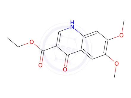 Chemical structure of ethyl 4-hydroxy-6,7-dimethoxyquinoline-3-carboxylate