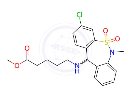 Chemical structure of Tianeptine Metabolite MC5 Methyl Ester