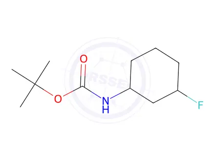 Chemical structure of tert-butyl N-(3-fluorocyclohexyl)carbamate