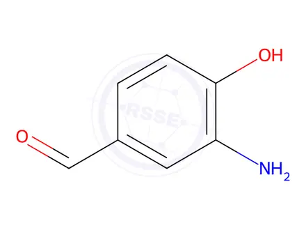 Chemical structure of Benzaldehyde, 3-aMino-4-hydroxy-
