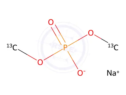 Chemical structure of Dimethyl Phosphate-13C2 Sodium Salt