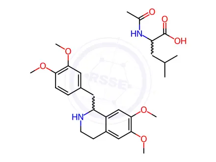 Chemical structure of R-Tetrahydropapaverine N-acetyl-L-leucinate