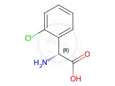 Chemical structure of D-(2-CHLOROPHENYL)GLYCINE
