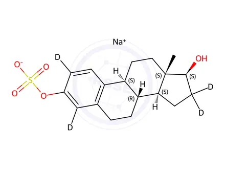Chemical structure of Sodium 17beta-Estradiol-2,4,16,16-Sulfate-[D4]