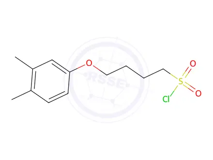 Chemical structure of 4-(3,4-dimethylphenoxy)butane-1-sulfonyl chloride