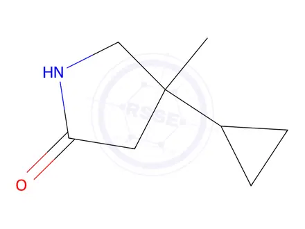 Chemical structure of 4-cyclopropyl-4-methylpyrrolidin-2-one