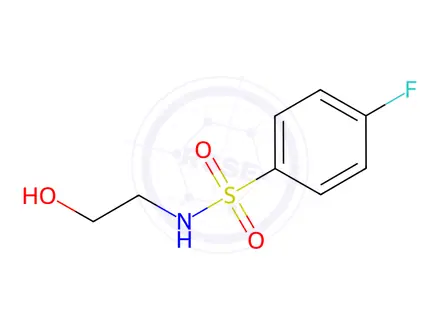 Chemical structure of 4-Fluoro-N-(2-hydroxyethyl)benzenesulfonamide