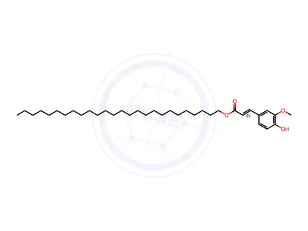 Chemical structure of Hexacosyl (E)-ferulate