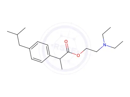 Chemical structure of 2-(Diethylamino)ethyl 2-(4-isobutylphenyl)propanoate