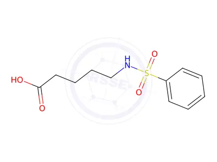 Chemical structure of 5-[(Phenylsulfonyl)amino]pentanoic acid