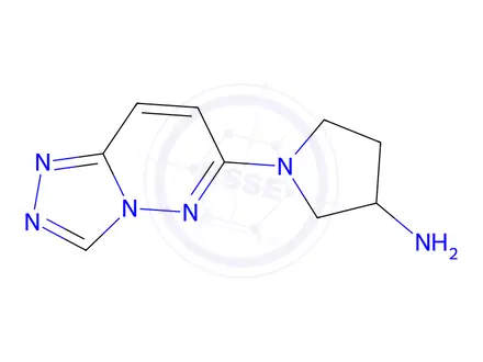 Chemical structure of 1-{[1,2,4]triazolo[4,3-b]pyridazin-6-yl}pyrrolidin-3-amine