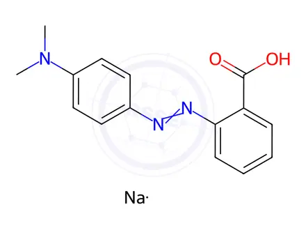 Chemical structure of Methyl Red Sodium Salt