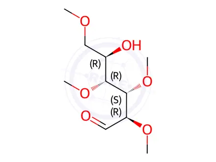 Chemical structure of 2-O,3-O,4-O,6-O-Tetramethyl-D-glucose