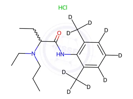 Chemical structure of Etidocaine-d9 Hydrochloride