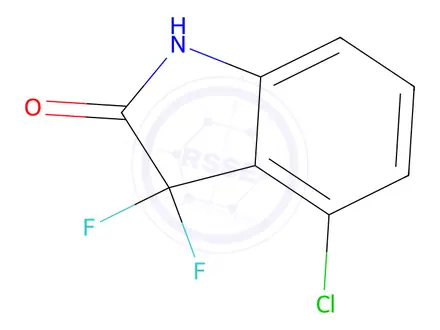 Chemical structure of 4-Chloro-3,3-difluoroindolin-2-one