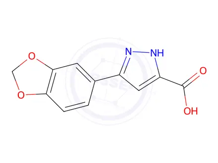 Chemical structure of 3-(1,3-benzodioxol-5-yl)-1h-pyrazole-5-carboxylic acid